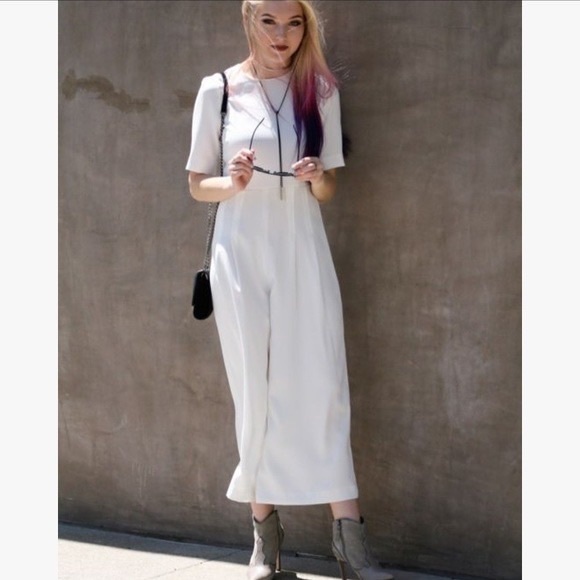 white denim jumpsuit zara